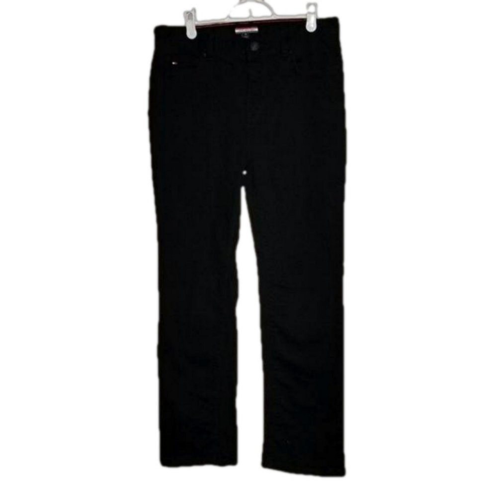 Tommy Hilfiger Black Slim Straight Denim Pants Label Reads Size 18 Kids Sizing